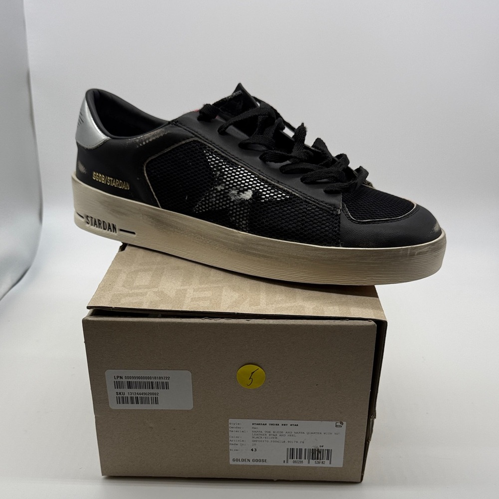 Golden Goose Black and Cream Men's Sneakers